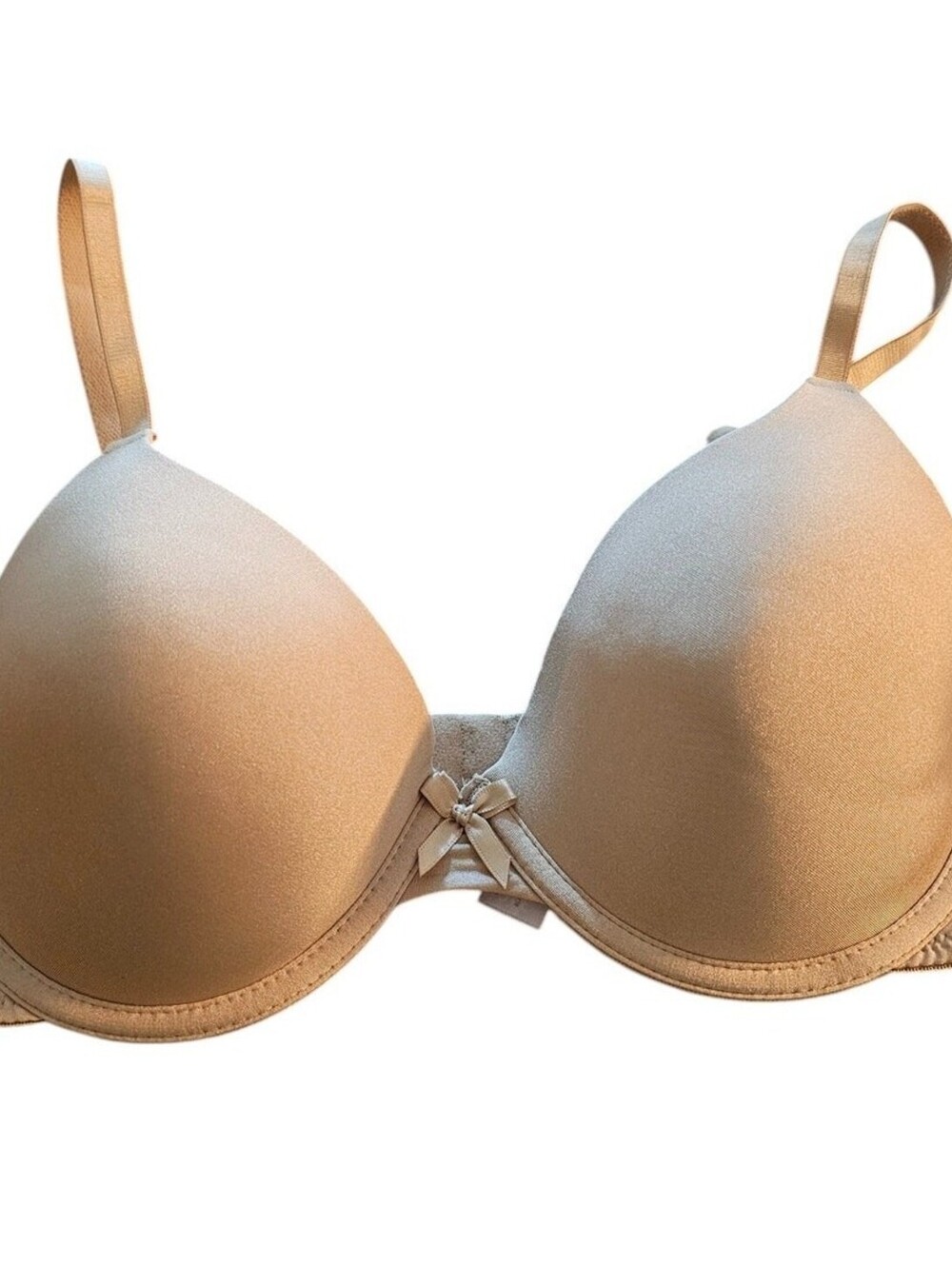 Secret Treasures Womens Sz 34C Classic T Shirt Bra Solid Beige